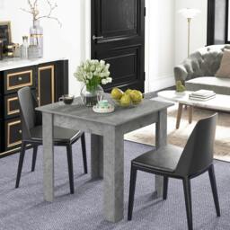 Rackhams Square Dining Table, Kitchen Table with Faux Cement Effect - Grey - thumbnail 6