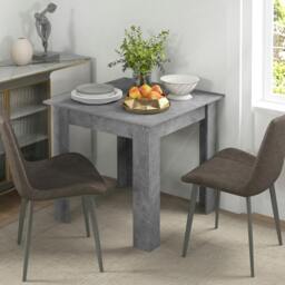 Rackhams Square Dining Table, Kitchen Table with Faux Cement Effect - Grey - thumbnail 1