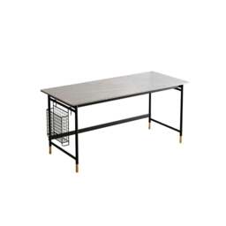 Rackhams Bleeker Office Desk, Sintered Stone - White - White - 120 x 60cm - thumbnail 2