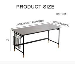 Rackhams Bleeker Office Desk, Sintered Stone - White - White - 120 x 60cm - thumbnail 6