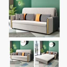 Rackhams Imelde Two Seater Sofa Bed, Linen - Green - 1.42m (with one drawer 79*56*15) - thumbnail 6