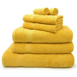 Rackhams Luxury Egyptian Cotton Towels 550gsm Mustard - Mustard - Face cloth