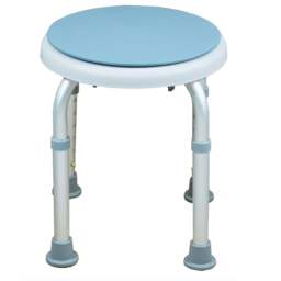 Rackhams Rotating Round Bathroom Shower Stool Swivel Chair Adjustable Non Slip Bath Seat - thumbnail 5
