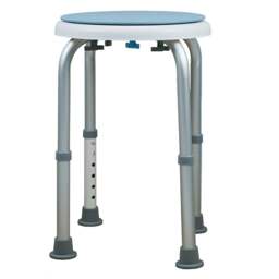 Rackhams Rotating Round Bathroom Shower Stool Swivel Chair Adjustable Non Slip Bath Seat
