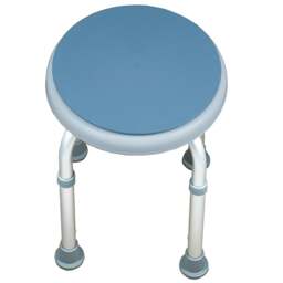 Rackhams Rotating Round Bathroom Shower Stool Swivel Chair Adjustable Non Slip Bath Seat - thumbnail 4