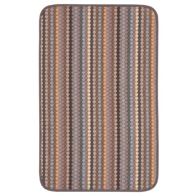 Rackhams Washable Beige Stripe Mats - 57X90 cm - image 1
