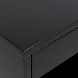 Rackhams Cholet Square Bedside Table with 1 Drawer in Black - 1 - Black - Manufactured wood - thumbnail 5
