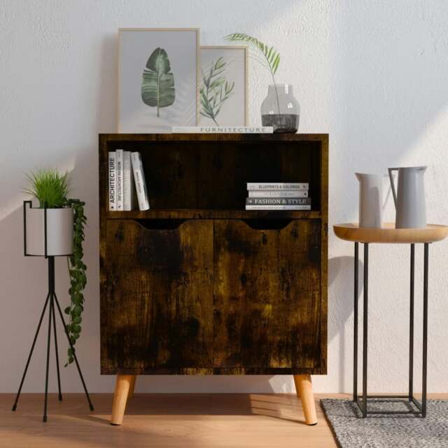 Rackhams Sideboard Smoked Oak 60x30x72 cm Engineered Wood - Brown - Engineered wood