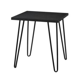 Rackhams Owen Retro End Table in Black Oak Look - Black - thumbnail 2