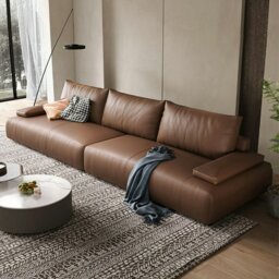 Rackhams Zane Two Seater Sofa, Three Seater Sofa, Real Leather - Others (Leather) - Three Seater 300CM - thumbnail 5