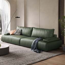 Rackhams Zane Two Seater Sofa, Three Seater Sofa, Real Leather - Others (Leather) - Three Seater 300CM - thumbnail 6