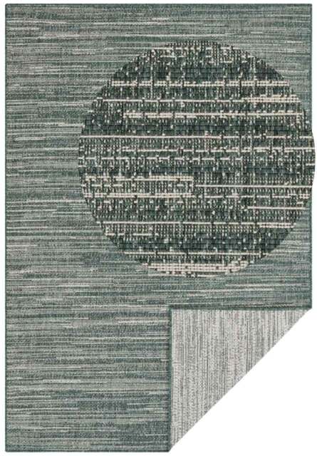 Rackhams Mèlange Reversible Indoor & Outdoor Green Rug - 80X150 cm - image 1