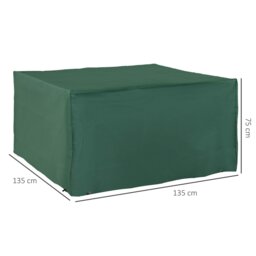 Rackhams 135x135x75cm  UV Rain Protective Cover For Garden Patio Wicker Rattan - Green - Oxford fabric - 205cm x 145cm x 70cm - thumbnail 6