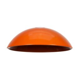 Rackhams Industrial Retro Designer Orange Gloss Disc Metal Ceiling Pendant Lighting Shade - thumbnail 3