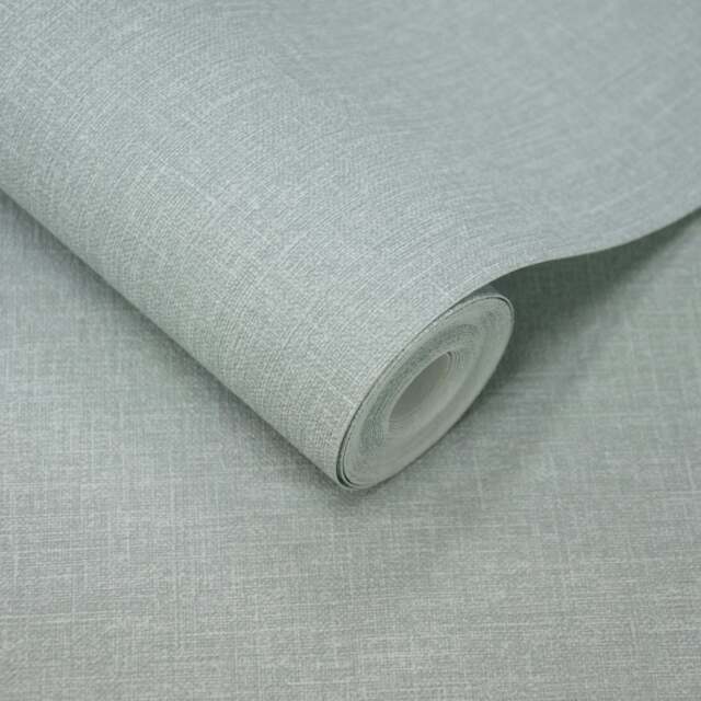 Rackhams Boutique Nursery Pure & Protect Cirrus Woven Linen Textured Antibacterial Wallpaper, Mid Blue