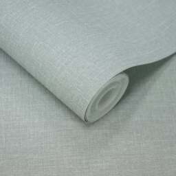 Rackhams Boutique Nursery Pure & Protect Cirrus Woven Linen Textured Antibacterial Wallpaper, Mid Blue