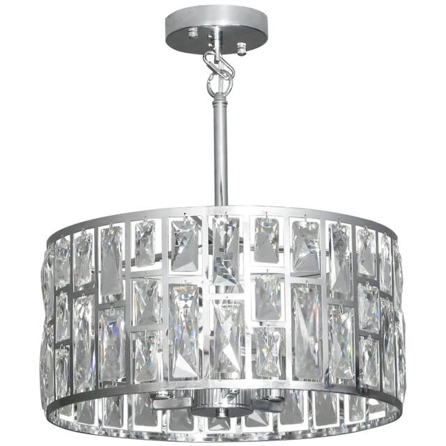 Rackhams 72 Glass Crystallite Chandelier - Silver-Tone