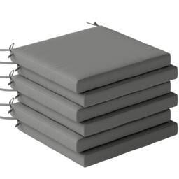 Rackhams Seat Cushions with Machine Washable Cover - Light Grey - Outdoor Seat Cushions - 46 x 42 x 7 cm - thumbnail 3