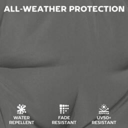 Rackhams Seat Cushions with Machine Washable Cover - Light Grey - Outdoor Seat Cushions - 46 x 42 x 7 cm - thumbnail 6