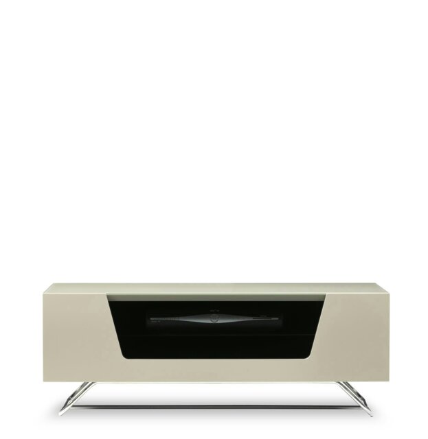 Rackhams Chromium TV-Stand with 1 Flap Ivory 1000 - Cream - image 1
