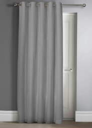 Rackhams Belfort Door Curtain - 117cm x 213cm - Grey - thumbnail 1