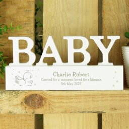 Rackhams Personalised Memorial Wooden Baby Ornament - thumbnail 2