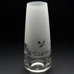 Rackhams Swan Glass Bud Vase - Hand Etched/Engraved Gift - thumbnail 2