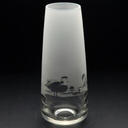 Rackhams Swan Glass Bud Vase - Hand Etched/Engraved Gift - thumbnail 4