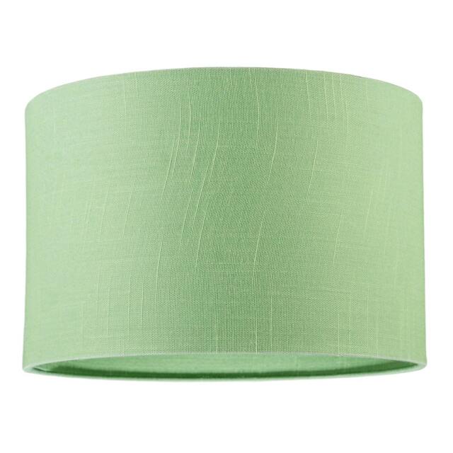 Rackhams Designer Frosted Lime Green Textured Linen Fabric Circular Lamp Shade - image 1
