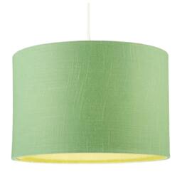 Rackhams Designer Frosted Lime Green Textured Linen Fabric Circular Lamp Shade - thumbnail 2