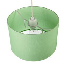 Rackhams Designer Frosted Lime Green Textured Linen Fabric Circular Lamp Shade - thumbnail 3
