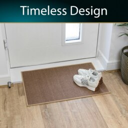 Rackhams Antarra Machine Washable Entrance Doormat and Runner Set - Beige - thumbnail 6