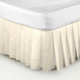 Rackhams Easy Fit Knife Pleated Platform Valance - Cream - Single - Cream - 55% Polyester/45% Cotton
