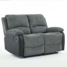 Rackhams Manual Reclining Sofa Set, Corduroy Fabric Recliner Sectional Sofa Suite-Adjustable Backrest and Footrest, Jumbo Cord Fabric Recliner -  1+3 Sofa Set - thumbnail 3