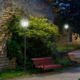 Rackhams Solar Torch Lights Outdoor Garden with 6 LED Auto On/Off 6-8 Hours