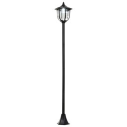 Rackhams Solar Torch Lights Outdoor Garden with 6 LED Auto On/Off 6-8 Hours - Black - 18.5cm x 18.5cm x 129cm - thumbnail 2