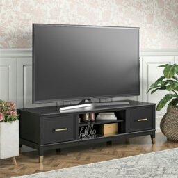 Rackhams Westerleigh TV-Stand with Doors in Black - Black - thumbnail 4