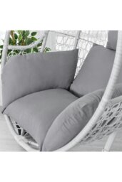 Rackhams Egg Hanging Chair Cushion Replacement Cotton Filled - Grey - thumbnail 6