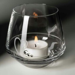Rackhams Petit Heart Tea Light Holder Adorned with Crystals by Swarovski® - Made From Premium Lead Free Crystal Glass - thumbnail 4