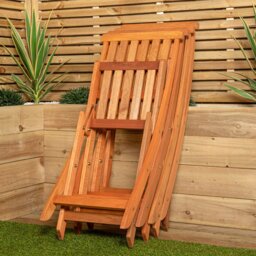 Rackhams Outdoor 4 Person Rectangular Wooden Garden Patio Dining Table Chairs Set - Outdoor Furniture Sets - thumbnail 3