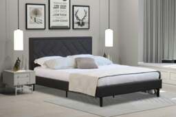 Rackhams Tiverton Ottoman Bed Frame: Fabric Design for a Touch of Luxury - Light Grey - 4ft6 - thumbnail 2