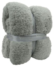 Rackhams Teddy Sherpa Reverse Blanket - 130cm x 180cm - Yellow - thumbnail 5