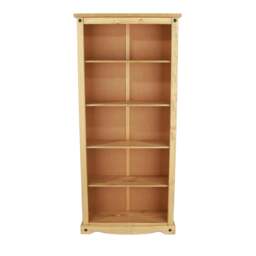 Rackhams Corona Tall 5-Shelf Bookcase - White Wax - thumbnail 2