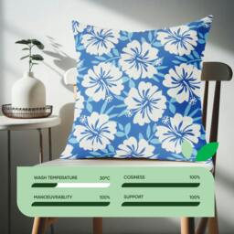 Rackhams Pack of 2 Blue Hawaiian Cushion Covers - thumbnail 4