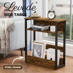 Rackhams Coffee Table with Storage Shelf Bedside Cabient Sofa Side End Tables - thumbnail 2