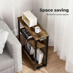 Rackhams Coffee Table with Storage Shelf Bedside Cabient Sofa Side End Tables - thumbnail 5