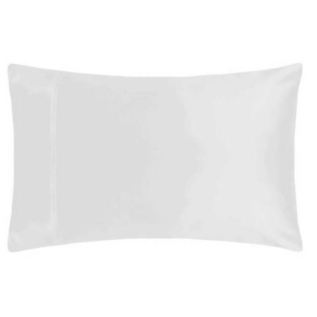 Rackhams Premium Blend 500 Thread Count Housewife Pillowcase (Pair) - White - One Size - White - 67% Cotton/33% Polyester - image 1