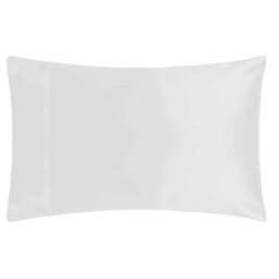 Rackhams Premium Blend 500 Thread Count Housewife Pillowcase (Pair) - White - One Size - White - 67% Cotton/33% Polyester - thumbnail 1