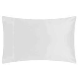 Rackhams Premium Blend 500 Thread Count Housewife Pillowcase (Pair) - White - One Size - White - 67% Cotton/33% Polyester - thumbnail 2