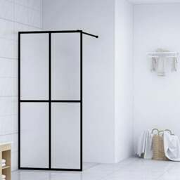 Rackhams Walk-in Shower Screen Frosted Tempered Glass 140x195 cm - thumbnail 1